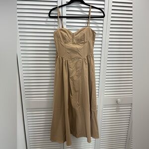 (NWOT) Tan Strapless Dress